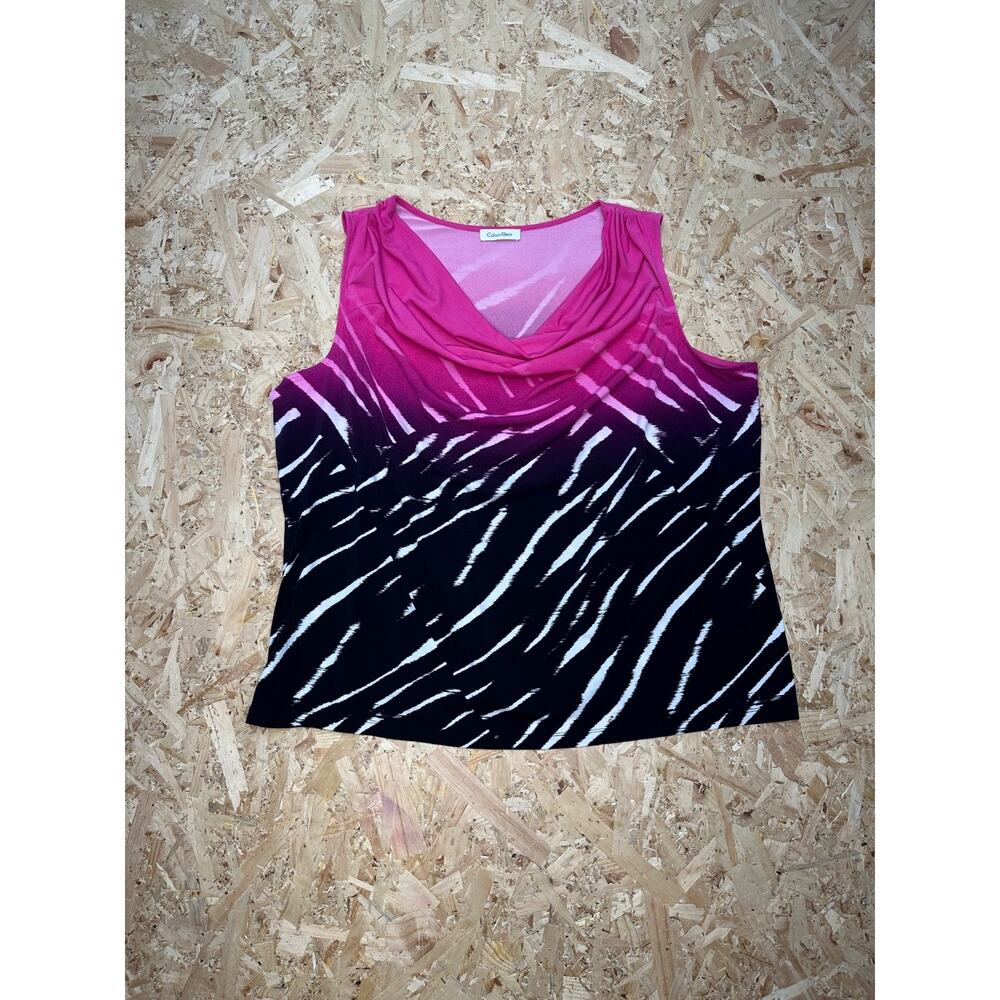 Calvin Klein Women’s Pink Sleeveless Blouse Sz XL